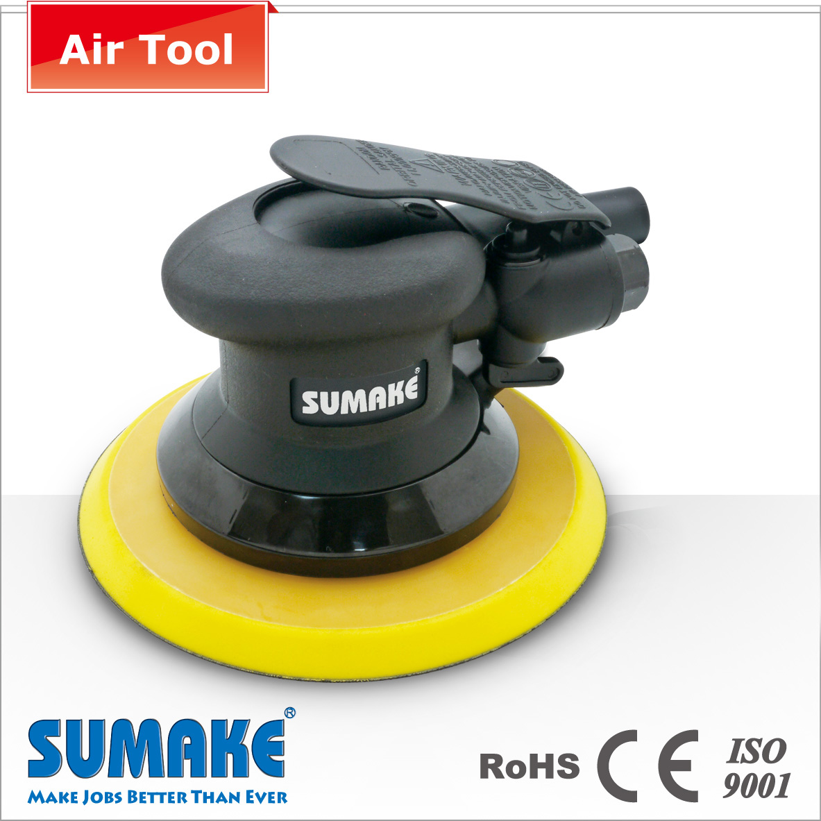 Professional Non Vacuum 5" Velcro Pad Random Orbital Air Sander